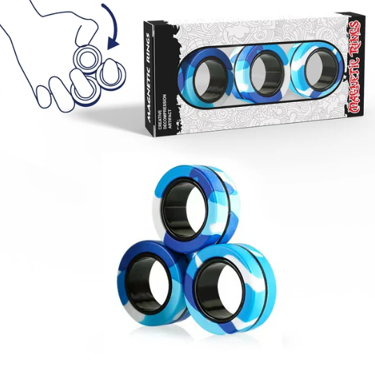 3pcs Magnetic Fidget Rings