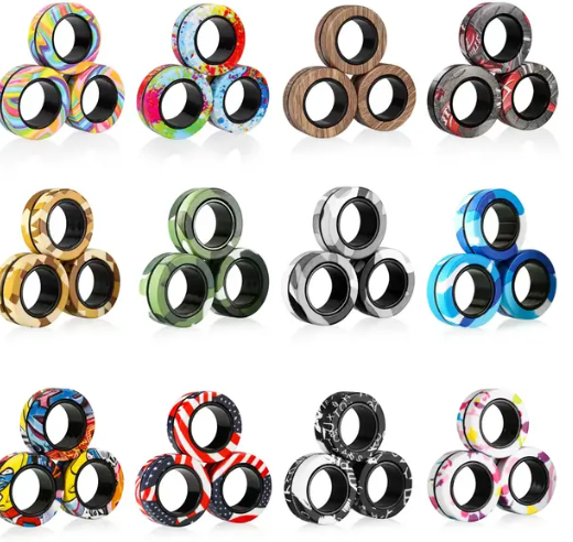 3pcs Magnetic Fidget Rings