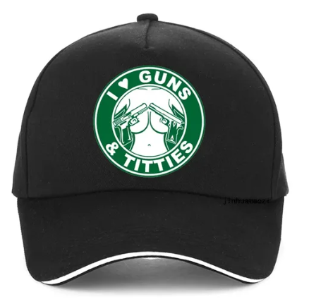 I Love Guns n Titties Funny Baseball Cap