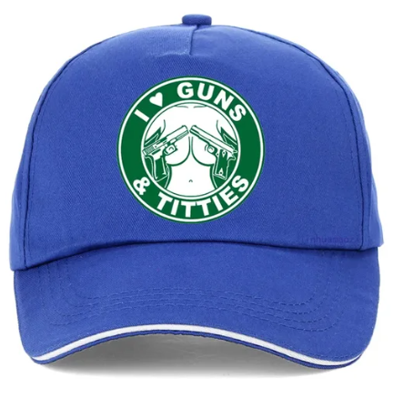 I Love Guns n Titties Funny Baseball Cap