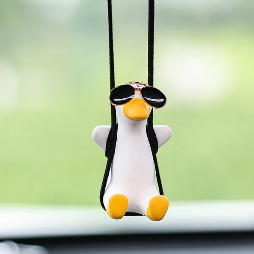 Cute Swinging Duck Car Ornament