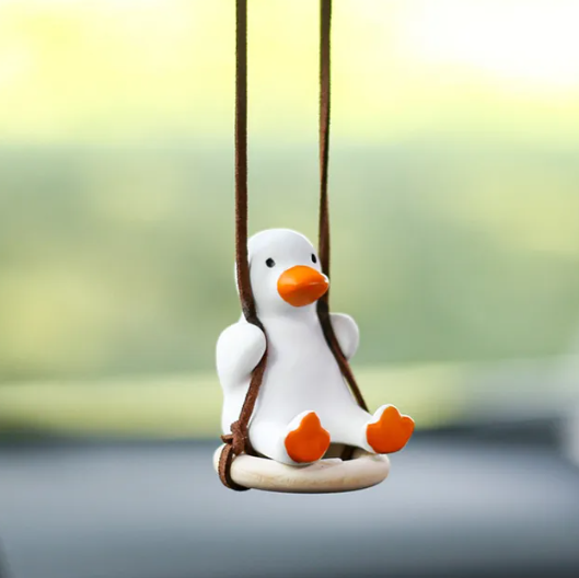 Cute Swinging Duck Car Ornament