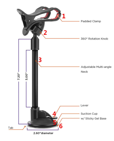 360 Rotating Car Mountable Phone Holder