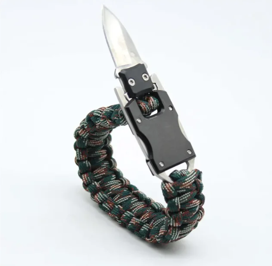 Multi-Function Hidden Knife Paracord Bracelet