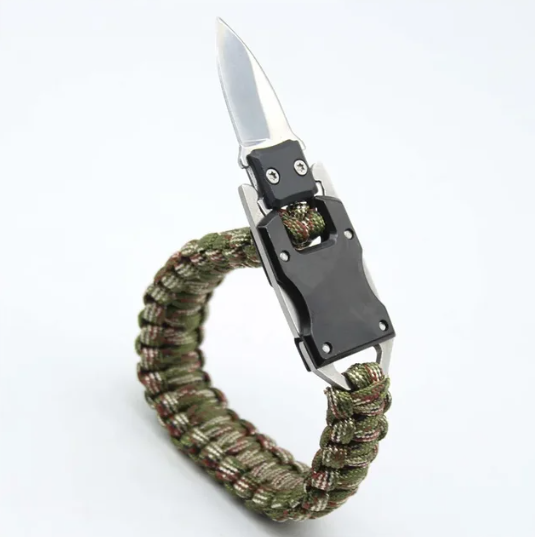 Multi-Function Hidden Knife Paracord Bracelet