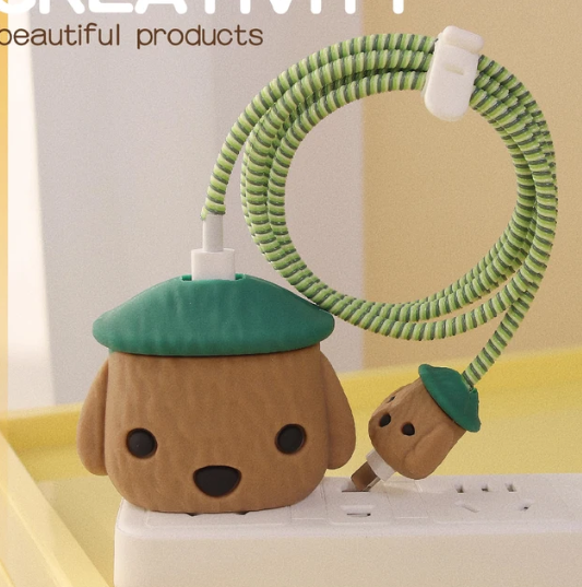 Cute 4pcs iPhone Charger Protector