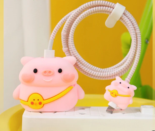 Cute 4pcs iPhone Charger Protector