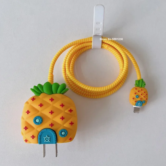 Cute 4pcs iPhone Charger Protector