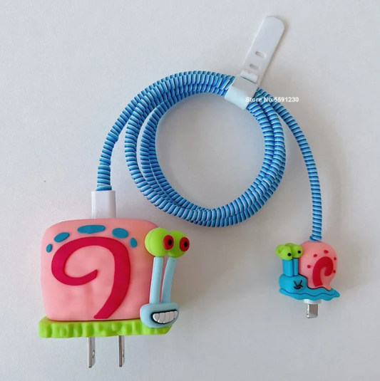 Cute 4pcs iPhone Charger Protector