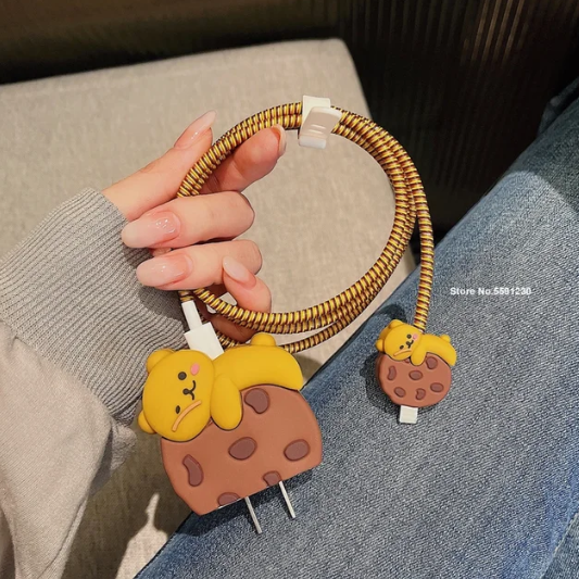 Cute 4pcs iPhone Charger Protector