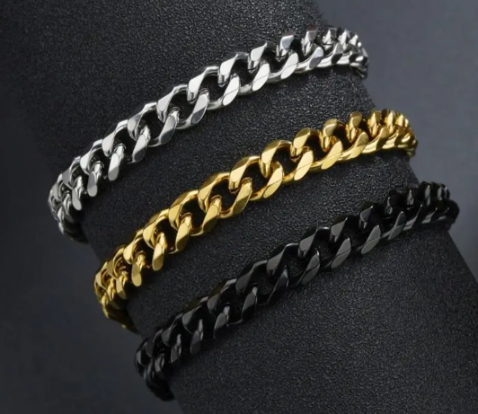 Simple Stainless Steel Chain Link Bracelets