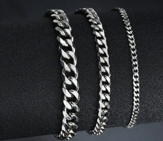 Simple Stainless Steel Chain Link Bracelets