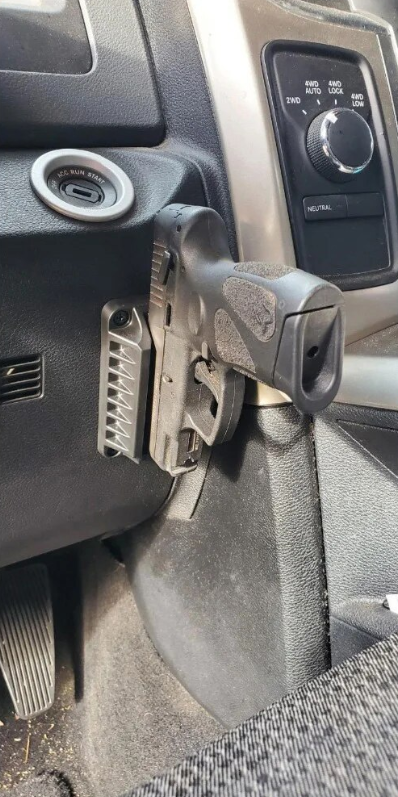 Self Defense Tactical Hand Gun Vehicle Magnet Mount