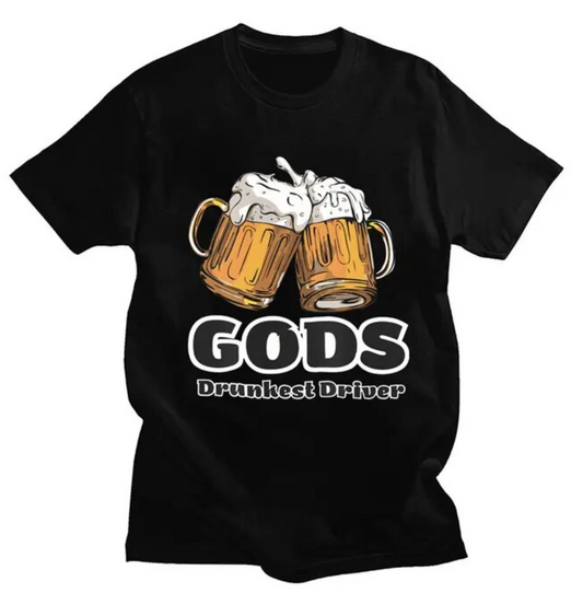 Gods Drunkest Driver Funny Unisex T-Shirt